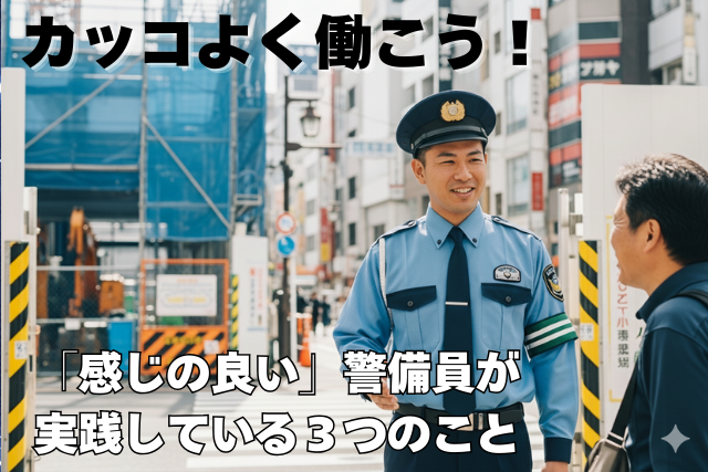 カッコよく働こう！感じの良い警備員が実践している３つのこと