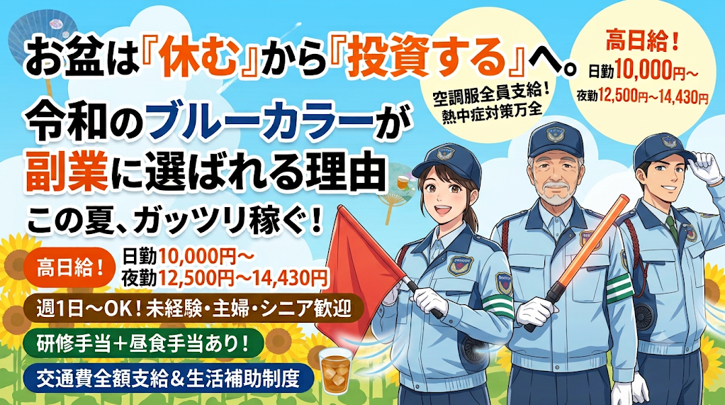 お盆は「休む」から「投資する」へ。令和のブルーカラーが副業に選ばれる理由